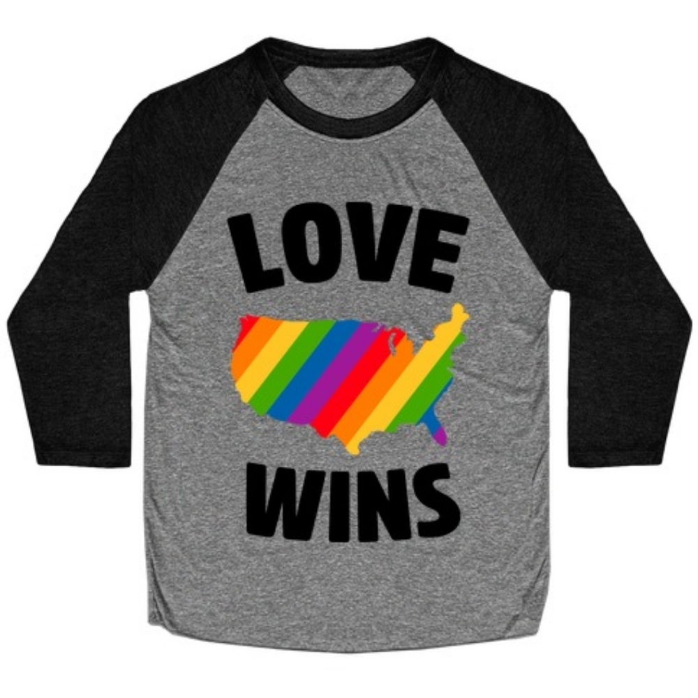 Love Wins Unisex Baseball T Shirt